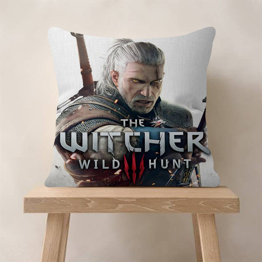 Game The WWitcher 3 Office Cushion Pillowcase Car Cushion Cover45X45CM Lumbar Pillowcase Sofa Pillowcover