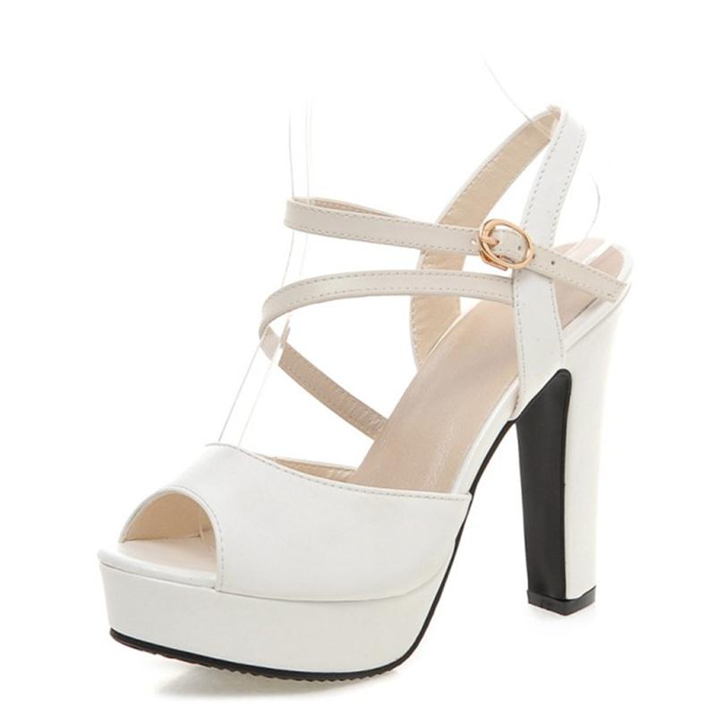 Модные сандалии-гладиаторы женские летние туфли сексуальные высокие каблуки сандалии на платформе элегантные розовые белые синие туфли для свадебной вечеринки женские