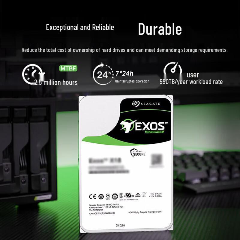 Seagate Exos X18 12TB Enterprise SAS Hard Drive