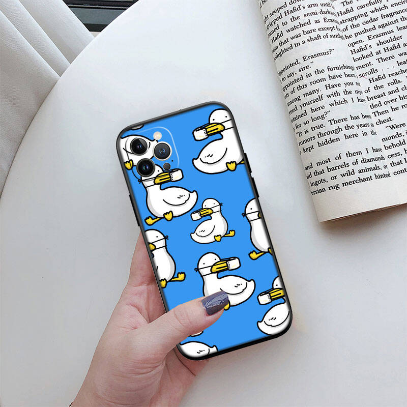 MH52 Утка Мультяшный Чехол для Телефона для iPhone 7 8 11 12 13 14 15 16 17 16E XS Pro Max XR X SE Air