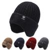 Мужская зимняя кашемировая шапка, женская утепленная толстая хлопковая шапка, теплая велосипедная ветрозащитная шапка, вязаная шерстяная шапка