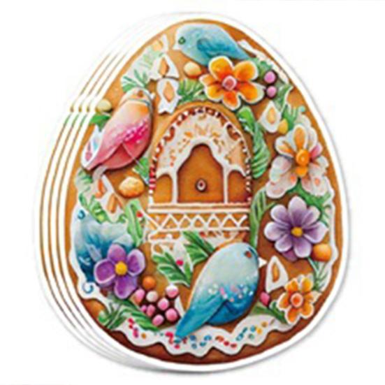 12 шт., подвеска в виде пасхального яйца, тонкая работа, многоразовая пасхальная подвесная бирка, украшение для праздничных украшений