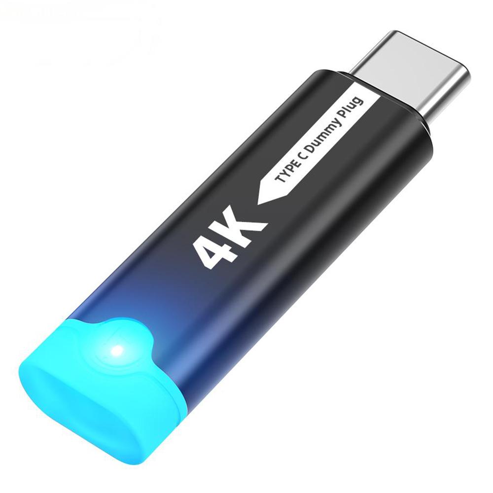 4K 60Hz Type-C Virtual Display Adapter For USB4 Thunderbolt 3/4 Laptops Desktop Computers GPU EDID Emulator