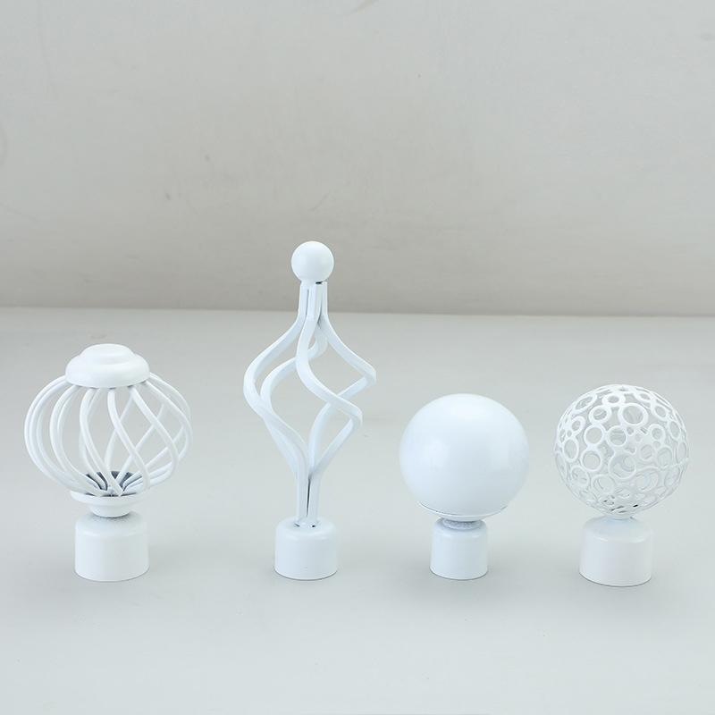 2Pcs Hollow Out Iron Curtain Rods Ends Caps Curtain Accessories Replacement Roman Curtain Rod Head Home Decoration