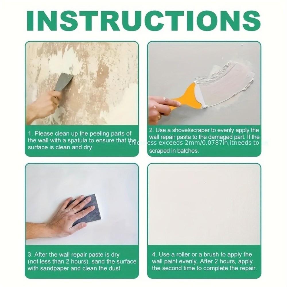 Strong Adhesion Drywall Repair Kit Quick-Drying Repair Paste Wall Mending Agent Interior Walls