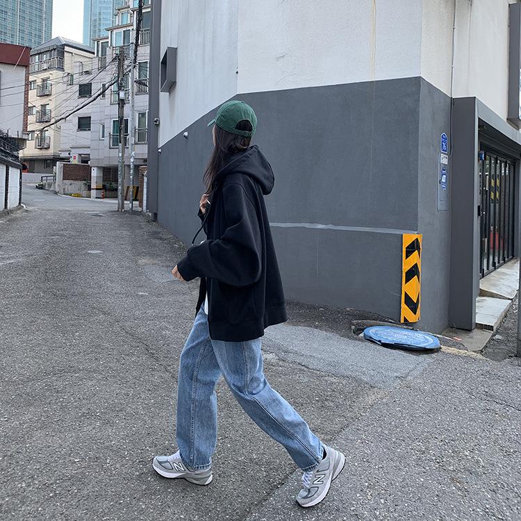 Новая серая толстовка с капюшоном и застежкой-молнией для женщин – Весенняя мода