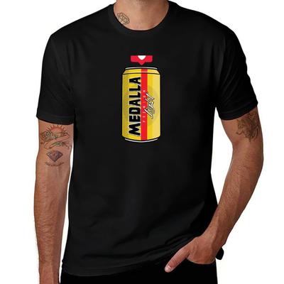 Футболка Medalla Light Beer аниме футболки оверсайз хлопковая футболка упаковка футболки для мужчины приталенная футболка