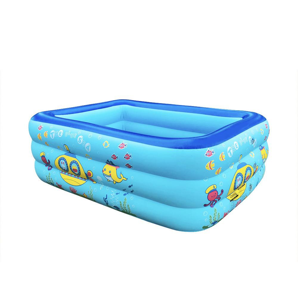 Large Foldable Inflatable Pool for Kids & Adults - Home & Outdoor Water Play