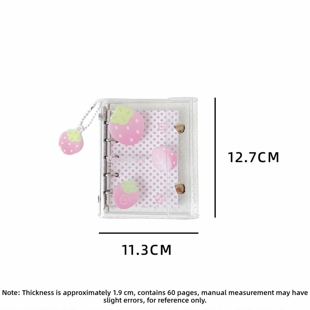 Fruit Print Binder Journal Clear Loose Leaf Planner Kawaii M5 Binder Notebook  Stationery Gift
