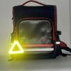 Lightweight Safety Keychain Triangle Shape Reflective Pendant Metal Ring  Backpack Accessories