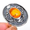 Baltic Amber Gemstone Handmade 925 Sterling Silver Jewelry Pendant 3.94"