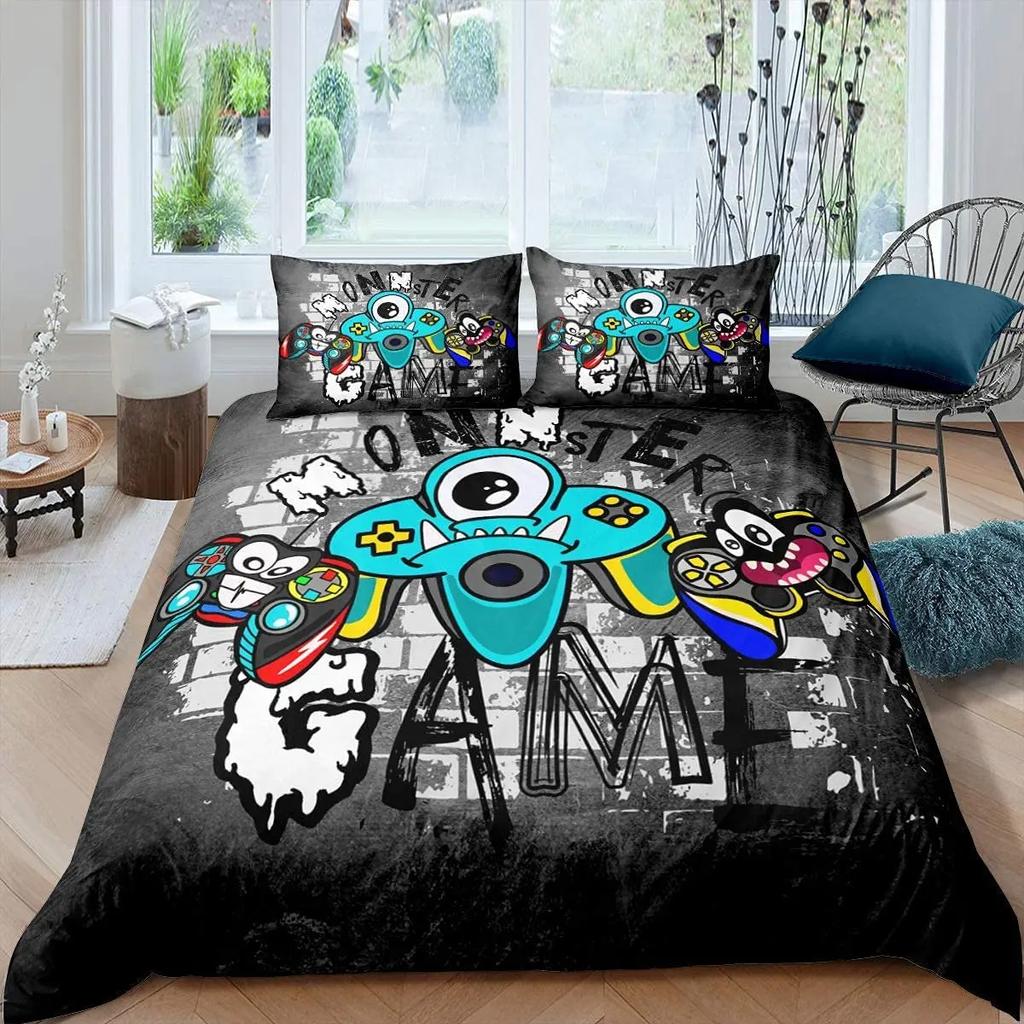 Skull Duvet Cover Golden Crown Bedding Set,3D Printed Halloween Skull With Two Beauty Quilt Cover Set,Crown Comforter Cover