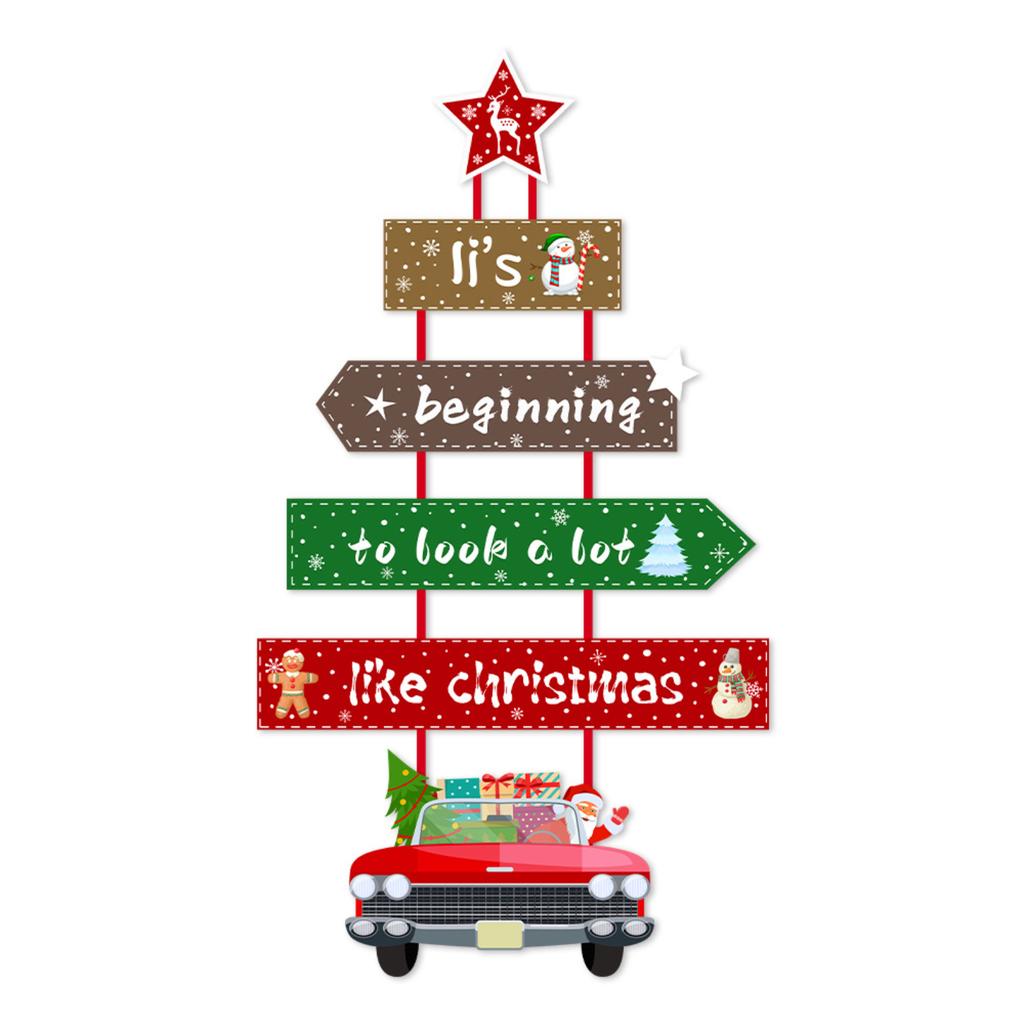 Christmas New Door Hanging Christmas Holiday Party Atmosphere Decoration Hanging Door Sign Customization