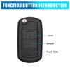 uxcell Корпус ключа автомобиля Заготовка ключа Брелок Пульт управления 3 кнопки для Land Rover