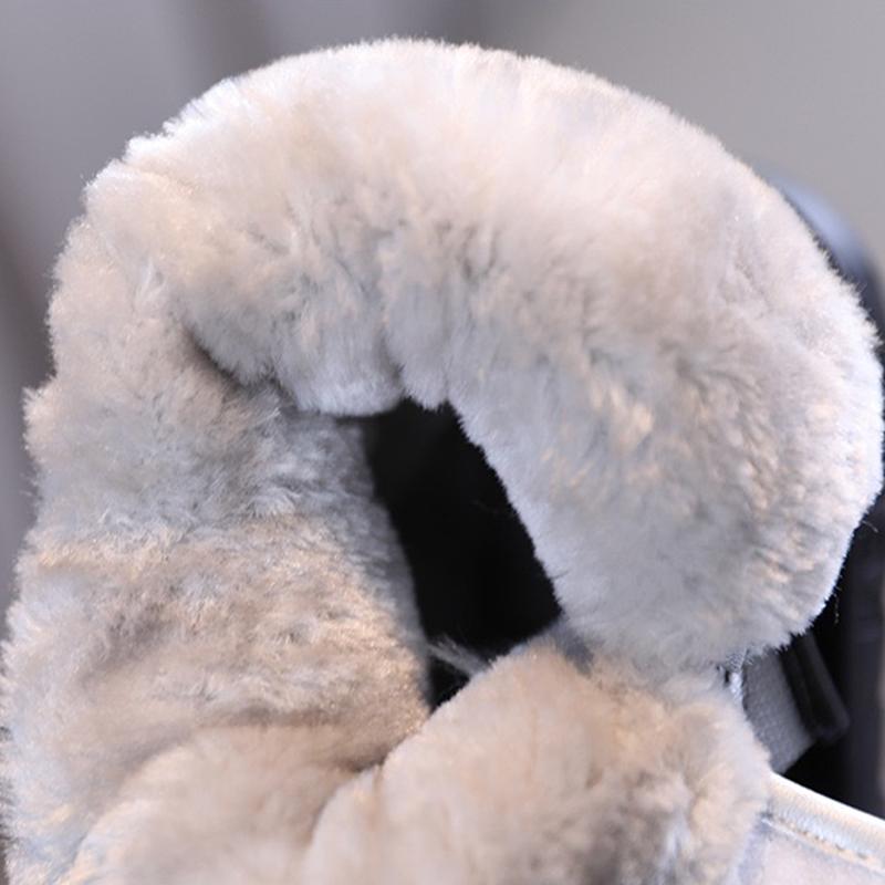 Kids Waterproof Snow Boots Boys Winter Anti Slip Warm Cotton Shoes Children's Plush Shoes