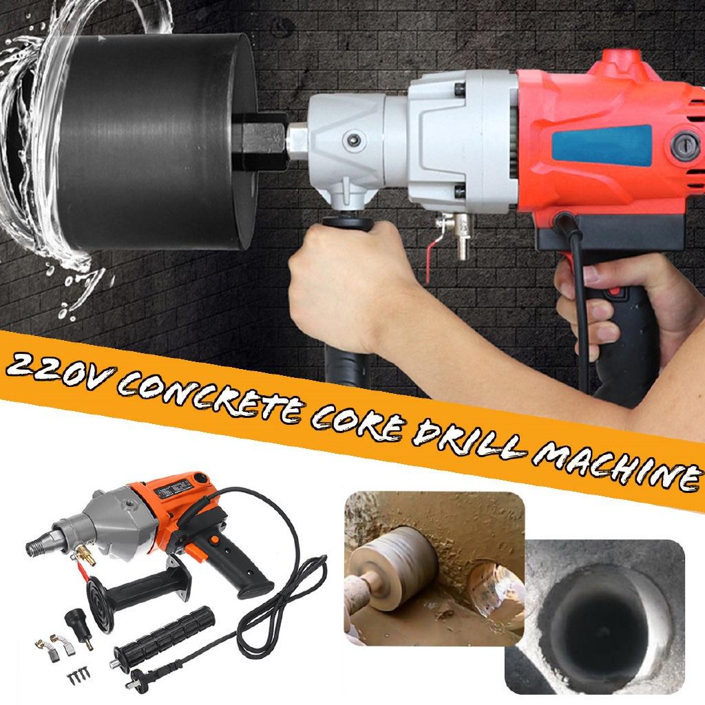 220V 1900W Drill Diamond Core Drill Wet Handheld Concrete Core Drilling Machine + Water Pump Accessories Drill Machine