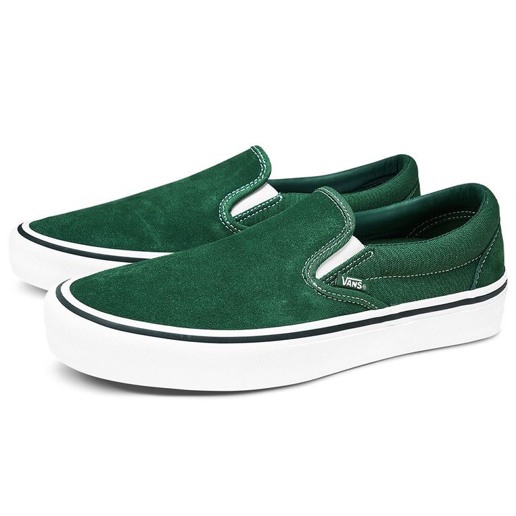 Vans Slip-On Series Canvas Classic Casual Durable Low-Top Skate Shoes Unisex Sneakers Green VN0A347VW5Q