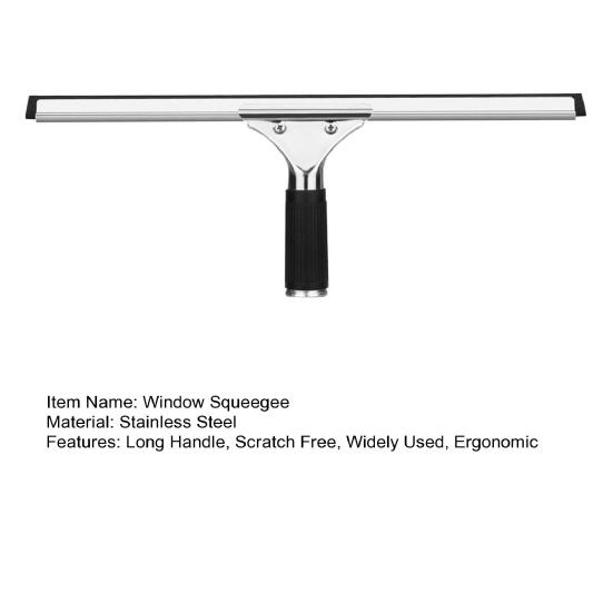 Yousheng Professional Window Squeegee with Rubber Lip Long Handle Bathroom Shower Window Wiper Glass Cleaning Tool