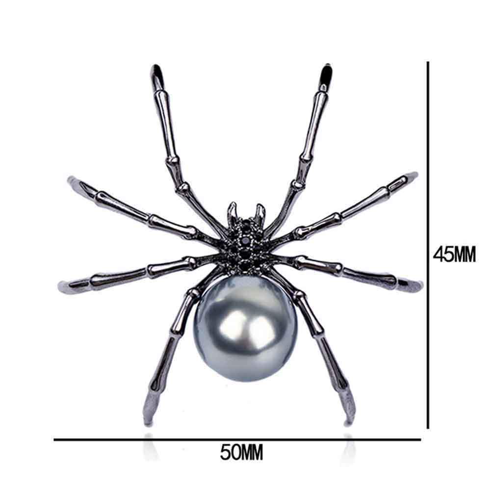 Модная жемчужная булавка с отворотом для женщин, искусственный корсаж-паук, ювелирный подарок