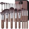 Makeup Brushes 22 Pcs Brush with BAG Nylon Hair Fan Powder EyeShadow Blending Eyeliner Eyebrow Cosmestic Make Up Brushes