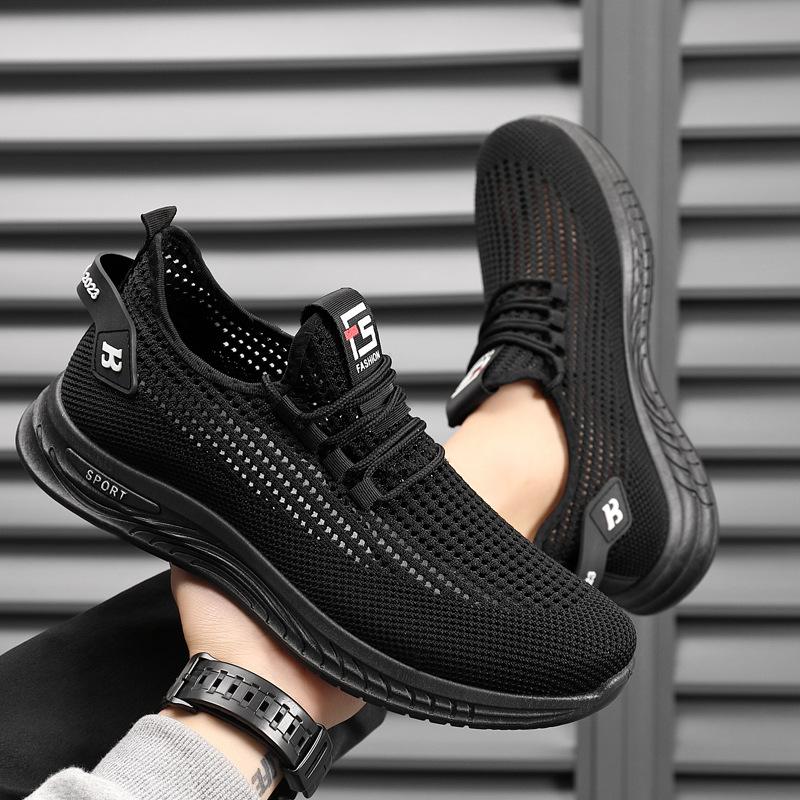 New Fly-woven Casual Shoes Men's Trend Versatile Fashion Sports Shoes Lightweight Running Shoes