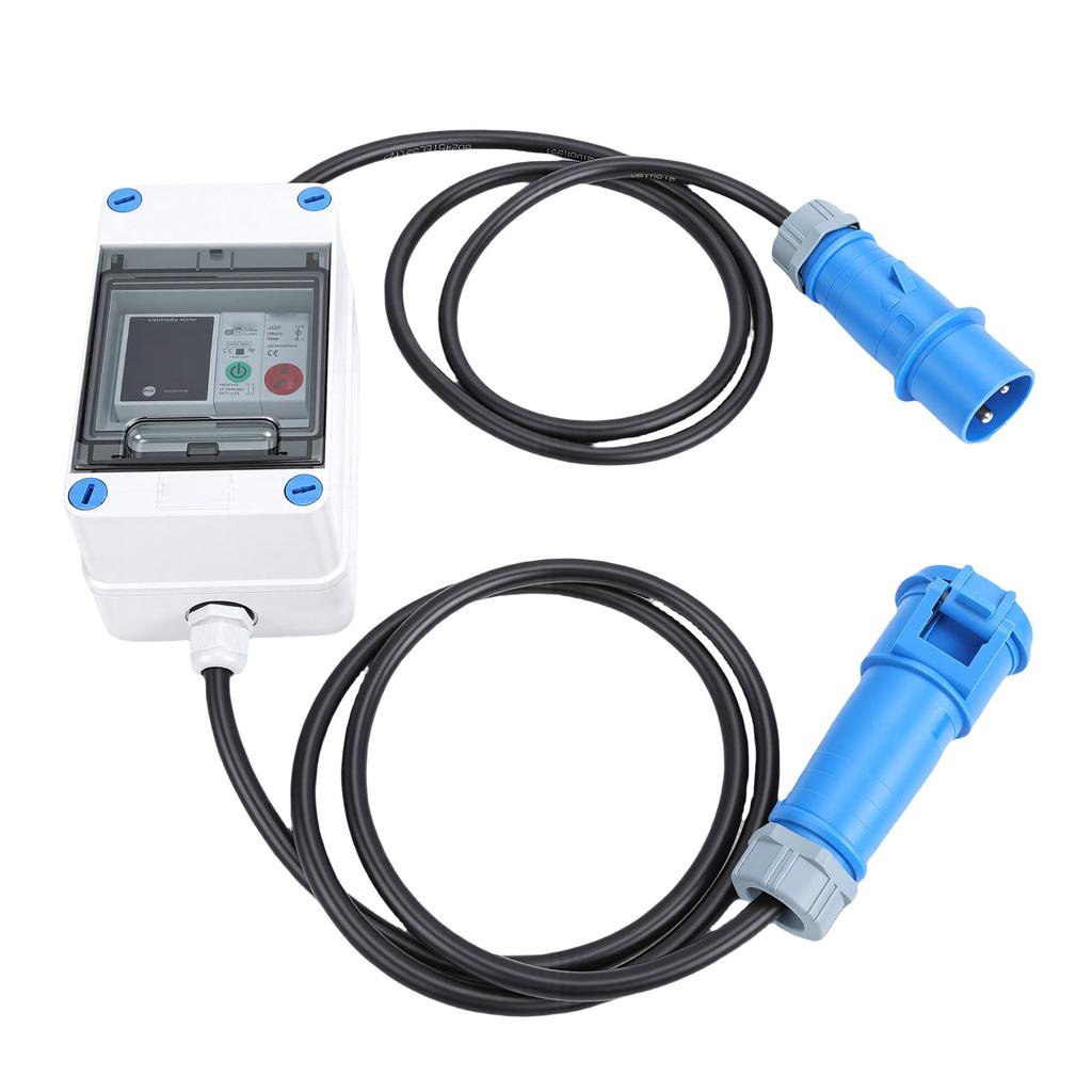 Цифровой счетчик электроэнергии с водонепроницаемым разъемом WiFi Автоматический выключатель Поддержка для Умного портативного счетчика кВтч для Автодома, Уличного использования, Дома