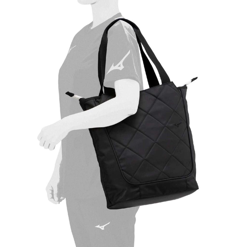 MIZUNO Badminton Bag, Racket Case, Racket Tote Bag, 73JDC014, Black/Purple