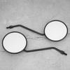 2Pcs 8mm/0.3in Rearview Mirror  Retro Round Side Mirrors for Motorcycle Electric  Sc