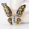 Butterfly Brooch Pin with Sparkling Rhinestones Rustproof Anti-oxidation Decorative Brooch Stylish Accessory Pin Jewelry Gift