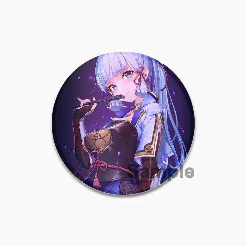 32/44/58 мм значок Камисато Аяка из мультфильма милые жестяные броши ручной работы креативные эмалевые булавки для одежды рюкзак подарочные ювелирные изделия аксессуары