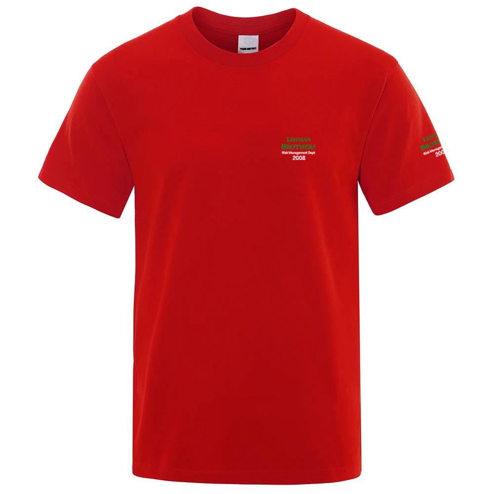 2025 Lehunisex Brothers Risk Unisexageunisext Departunisext Unisex High Quality Print Solid Color Short Sleeve TShirt Comfortable Casual Tops