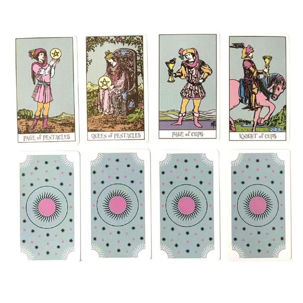 10,3*6 см пастельная карточная игра Таро Rider Oracle 78 шт. розовые карты Таро с путеводителем для начинающих