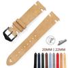 Ремешок для часов, замшевый кожаный ремешок для мужчин и женщин, ручная работа, 20 мм, 22 мм, быстроразъемная пряжка, аксессуары для браслета