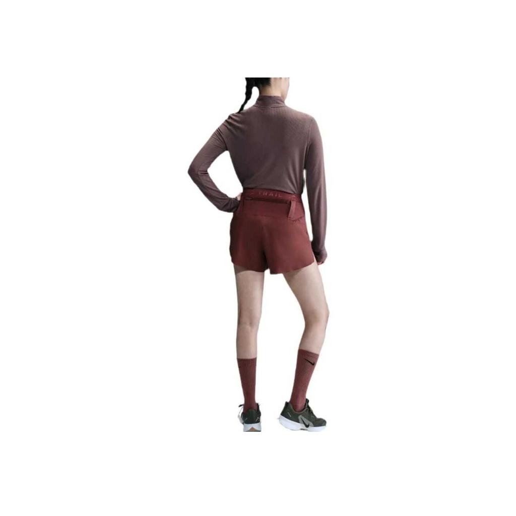 Nike Dri-Fit SS25 Trail Модные Удобные Простые Универсальные Однотонные Спортивные Шорты Женские шорты Насыщенно-красный HM0281-218