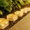 Solar Garden Decoration Light Waterproof IP65 White/Warm White Light Ice Cube Brick Lights Square Rectangle Floor Lighting