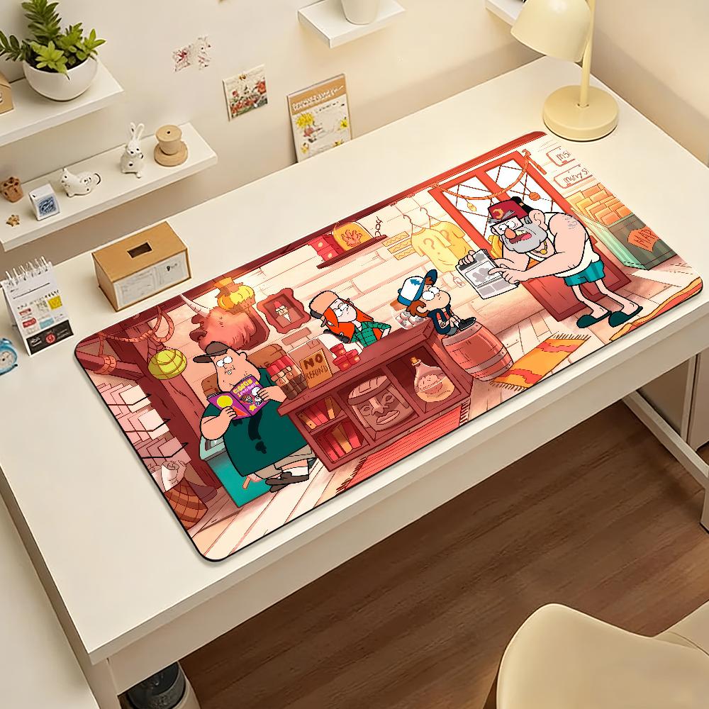 Игровой коврик для мыши Anime GGravityES FFalls Нескользящий Запирающий край DeskMat Аксессуары для ПК и ноутбуков Резиновый Офисный Клавиатура Большой Игровой XXL