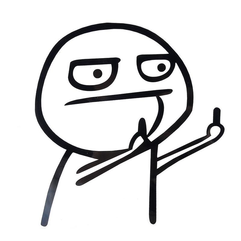 Car Sticker Power Play Small Person Car Paster Personality Car Decoration KTY