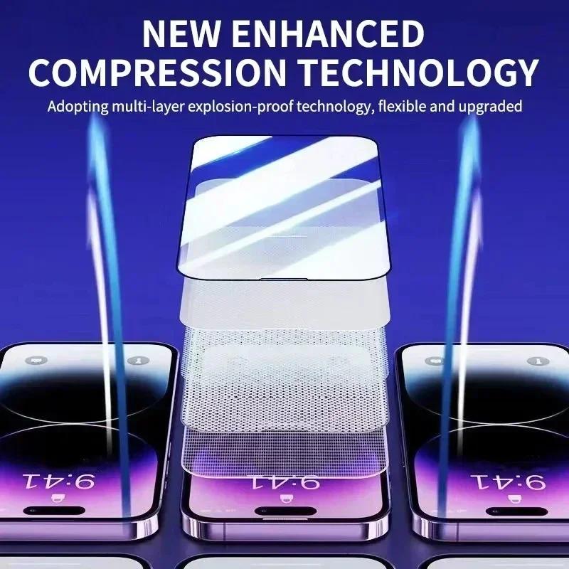 3 шт. 8K высококачественное закаленное стекло для iPhone 15 14 13 12 11 Pro Max XS MAX 15 16 защитная пленка с выравнивающим креплением
