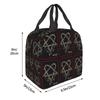 Heartagram Him Музыкальная Группа Логотип Изолированный Ланч-Бэг для Женщин Детей Портативный Контейнеры для Еды Термо Ланч-Бокс Сумка-Тоут