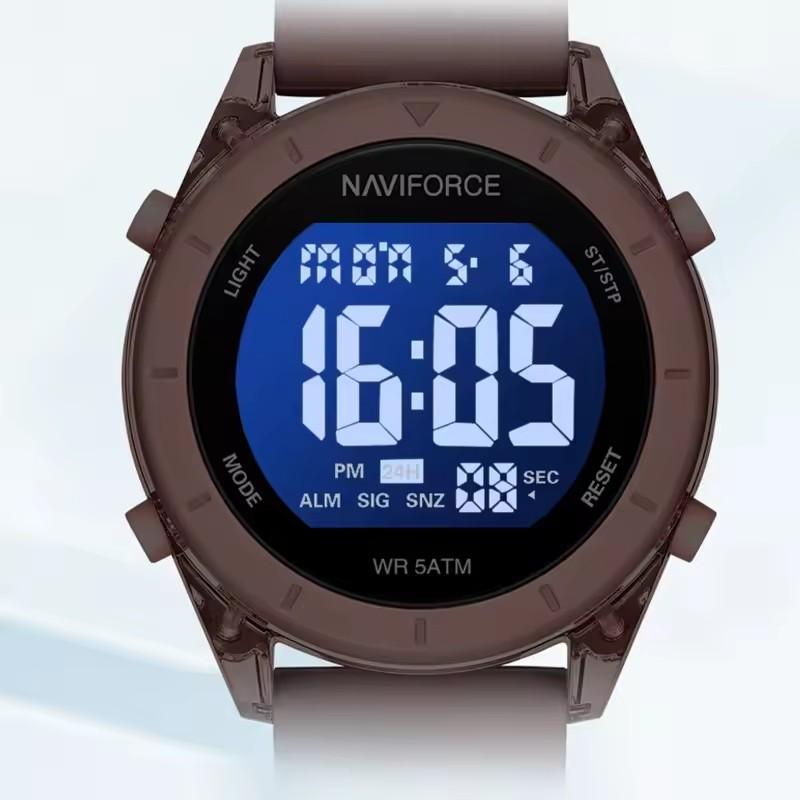 Новая модель NAVIFORCE NF7108 Часы Женские Модные Силиконовый Ремешок Спортивные Цифровые Часы Водонепроницаемые Светящиеся Наручные Часы Relojes