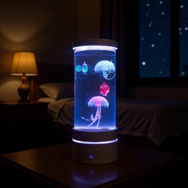 USB-лампа-медуза LED - Ночник с меняющимися цветами для расслабляющей атмосферы, бесшумное настольное украшение