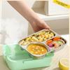 Divided Grids Rectangular Lunch Box Stainless Steel Divided Lunch Box  for Students