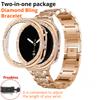 Металлический ремешок для часов со стразами и бриллиантами + защитный чехол из ПК для Samsung Galaxy Watch 8 44 мм 40 мм, деловые часы, ремешок для Galaxy Watch 8