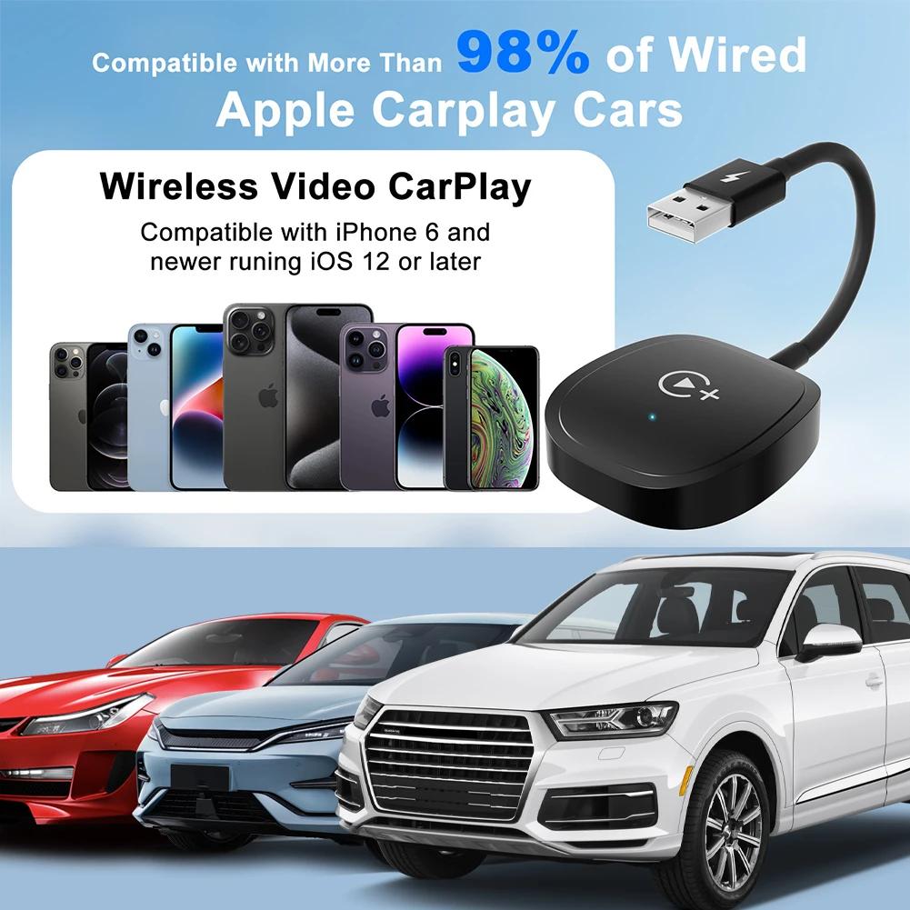 Беспроводной адаптер Carplay для Youtube Netflix Tiktok, беспроводной Apple CarPlay USB/Type C dongle преобразует заводской проводной в беспроводной