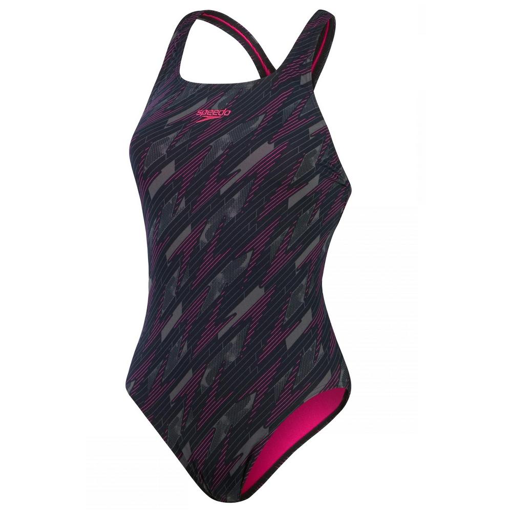 Speedo Womens/Ladies Hyperboom Medalist All-Over Print One Piece Swimsuit