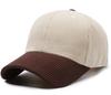 Vintage Corduroy Two Tone 6 Panel Dad Hat Casual Everyday Blank Unstructured Adjustable Baseball Caps for Men Women