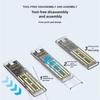 M.2 NVME SATA SSD Enclosure USB Type C 10Gbps 5Gbps PCI-E M2 SSD Transparent External Case Hard Disk Box for M2 2230/2242/2260/2280 SSD