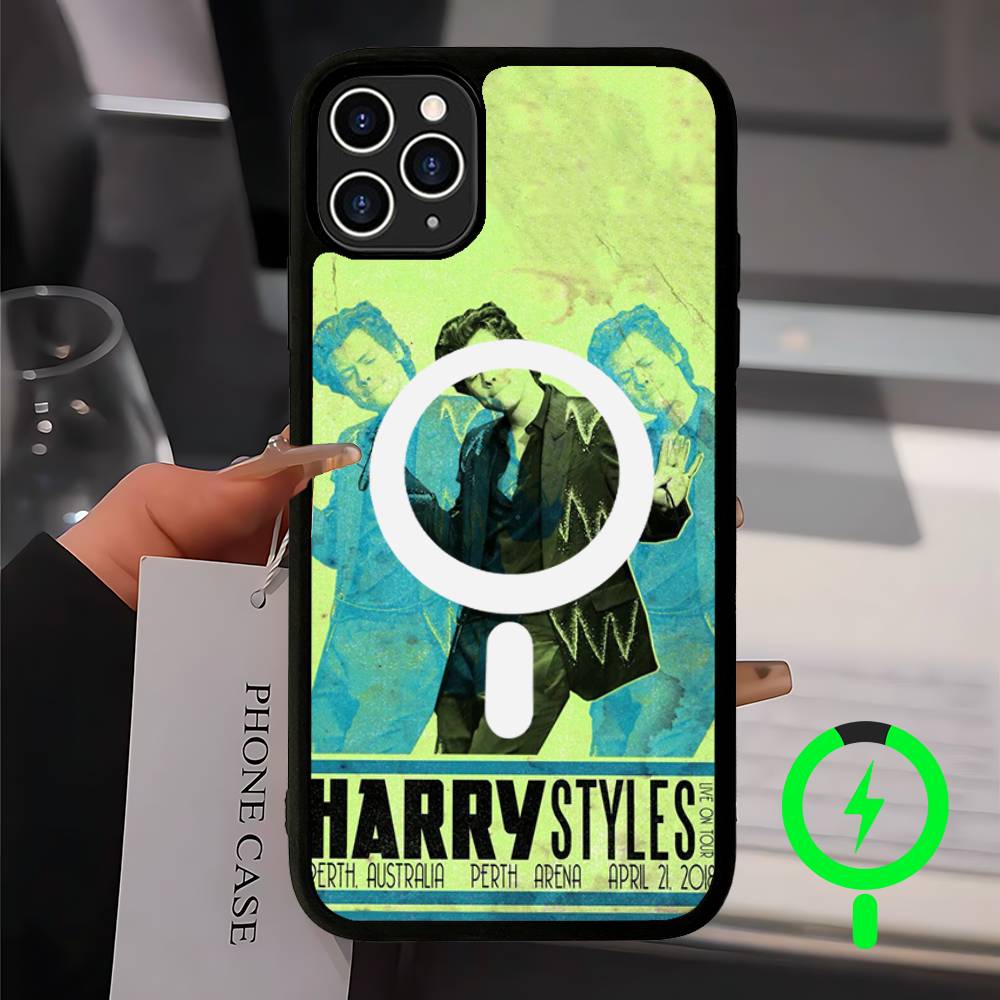 Чехол с магнитом для iPhone 17 16 14 13 12 11 15 Pro Max Plus, чехол для телефона с поддержкой беспроводной зарядки, с изображением поп-певца Гарри Стайлса
