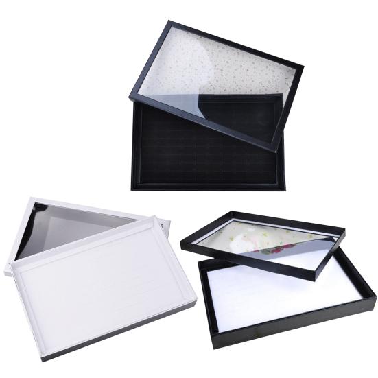 Коробка для сережек на 100 слотов, устойчивая к царапинам, широко открывающаяся, практичная, большая емкость, чехол для ожерелья на каждый день