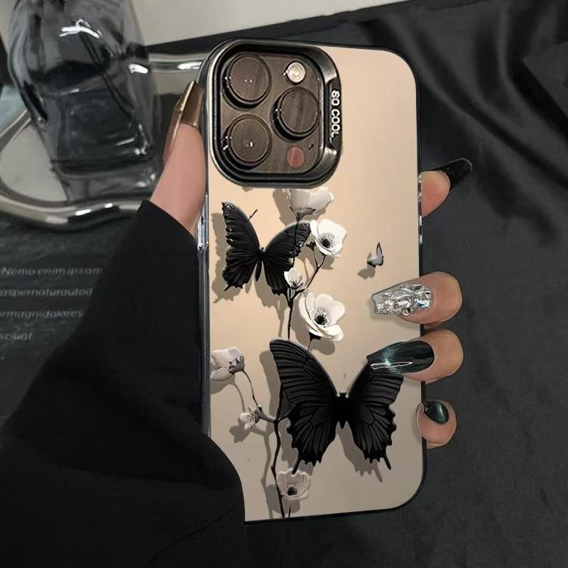 Цветок бабочка подходит для чехла для мобильного телефона Apple 15Promax iPhone16 красивый 14Pro продвинутый 17Pro новая модель